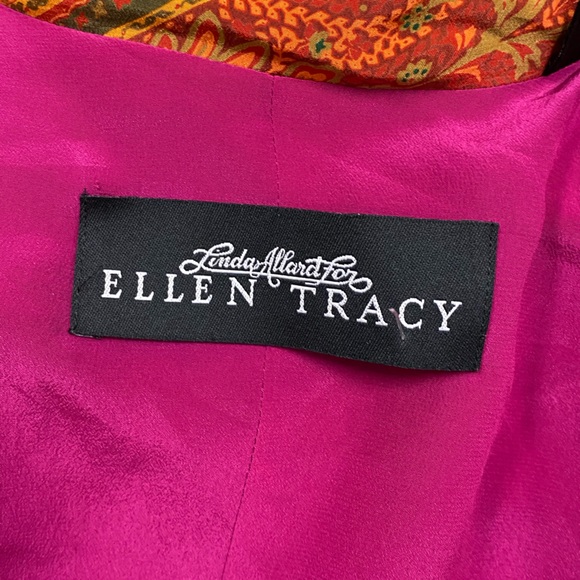 Vintage Ellen Tracy Silk Jacket Top sz 10 M-L - Picture 4 of 4